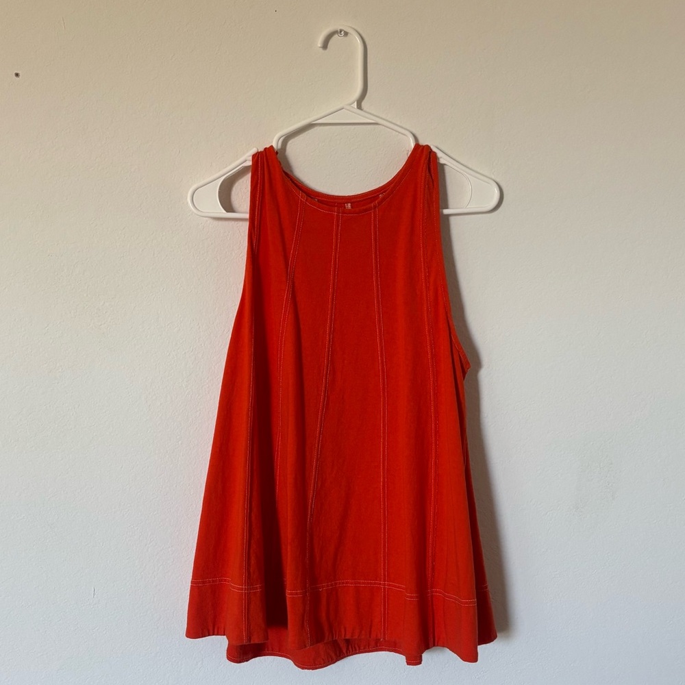 Vintage FP Beach Women's Red Sleeveless Swing Tank Top